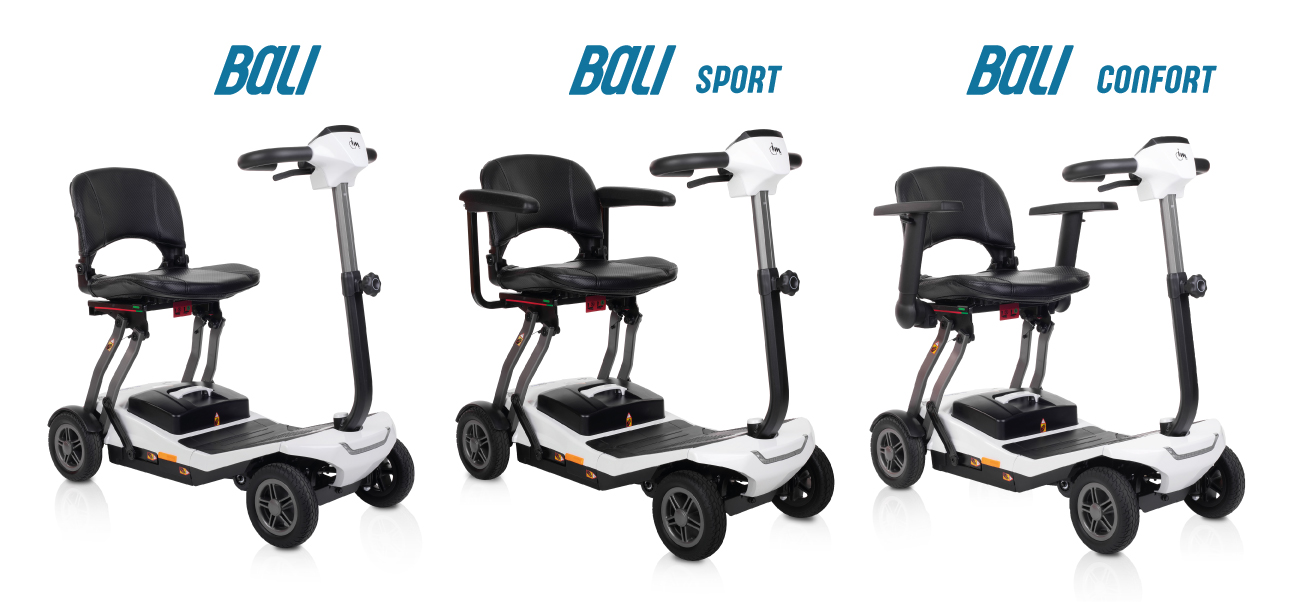 Scooter eléctrico plegable modelo Bali, Bali Sport y Bali Confort | Ortopedia.casa